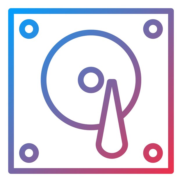 Estilo del icono del disco duro de diseño vectorial