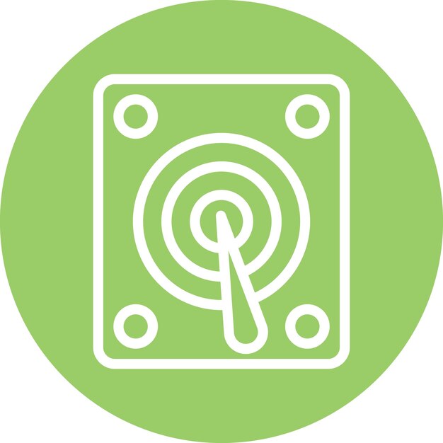 Estilo del icono del disco duro de diseño vectorial