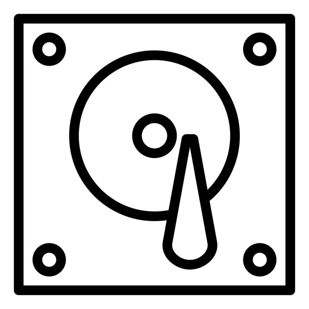 Estilo del icono del disco duro de diseño vectorial