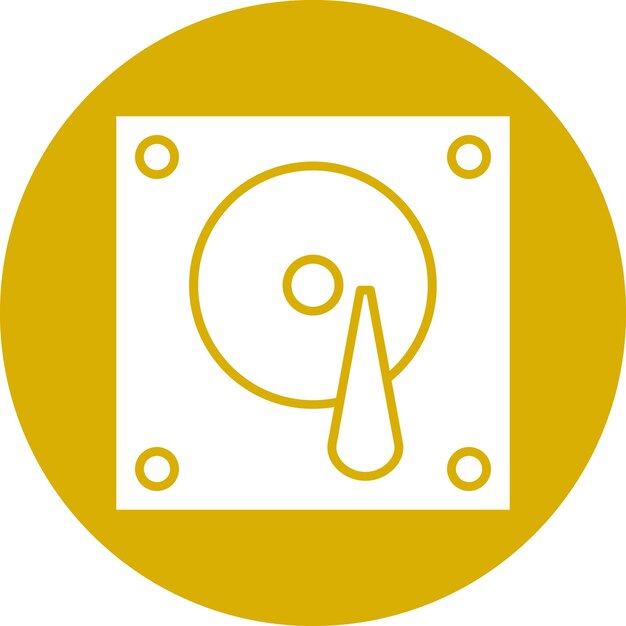 Estilo del icono del disco duro de diseño vectorial