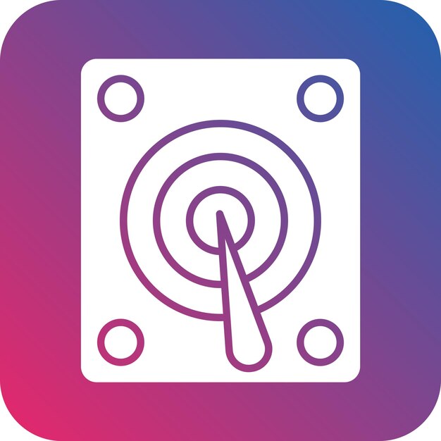 Estilo del icono del disco duro de diseño vectorial