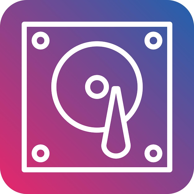 Estilo del icono del disco duro de diseño vectorial