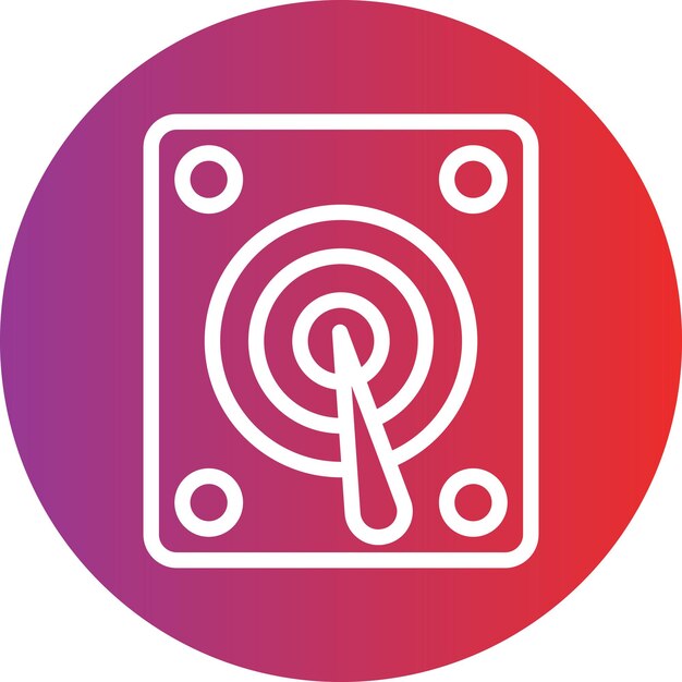 Estilo del icono del disco duro de diseño vectorial