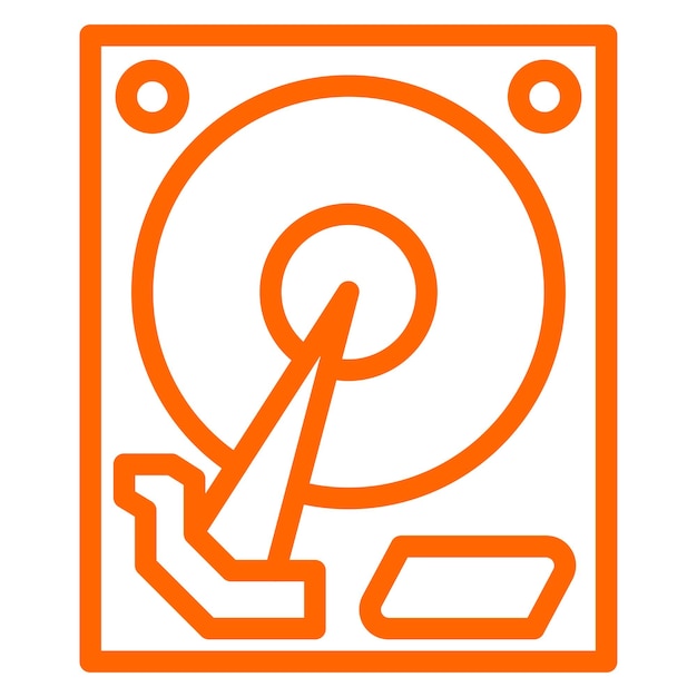 Estilo del icono del disco duro de diseño vectorial