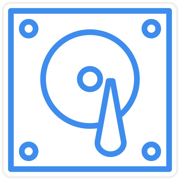 Estilo del icono del disco duro de diseño vectorial