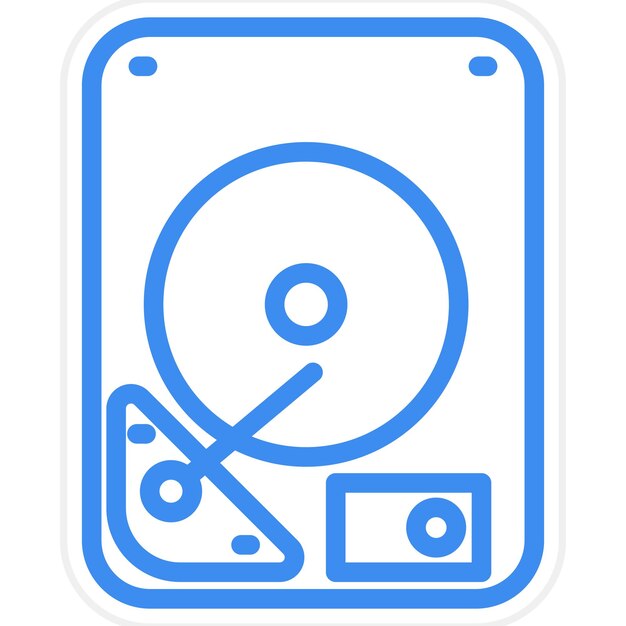 Estilo del icono del disco duro de diseño vectorial
