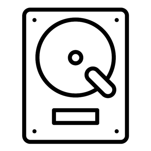 Estilo del icono del disco duro de diseño vectorial