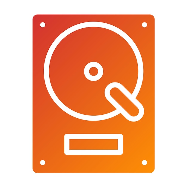 Estilo del icono del disco duro de diseño vectorial
