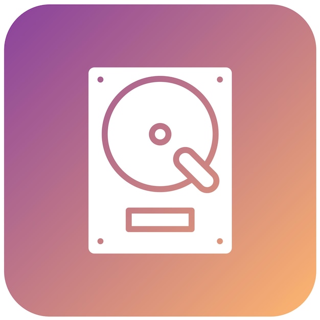 Estilo del icono del disco duro de diseño vectorial