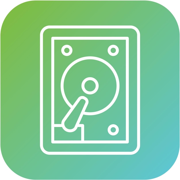 Estilo del icono del disco duro de diseño vectorial