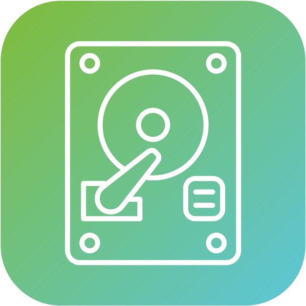 Estilo del icono del disco duro de diseño vectorial