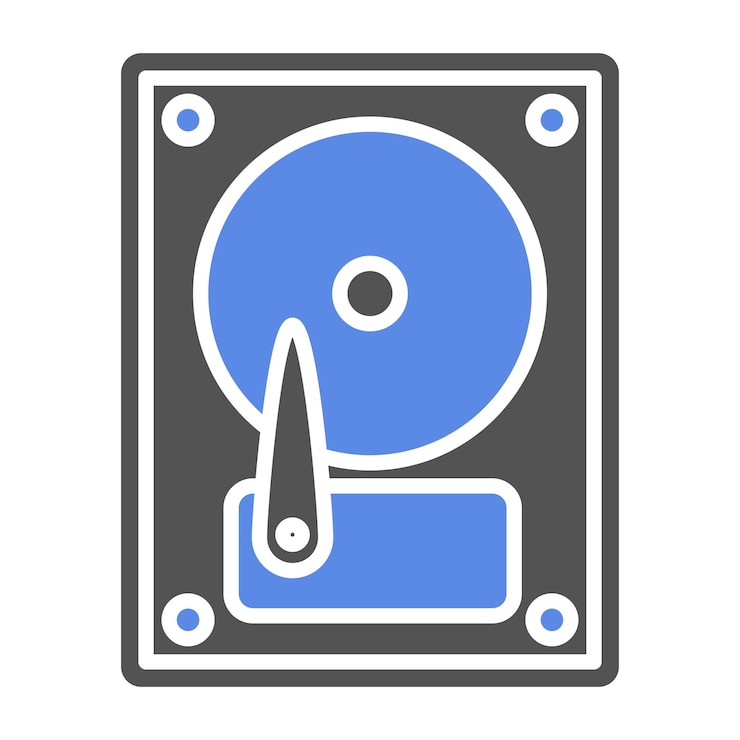 Vector estilo del icono del disco duro de diseño vectorial