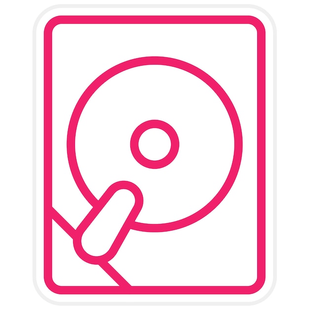 Estilo del icono del disco duro de diseño vectorial