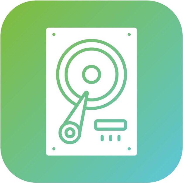 Estilo del icono del disco duro de diseño vectorial