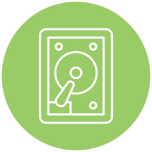 Estilo del icono del disco duro de diseño vectorial