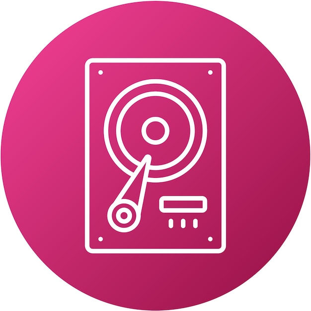 Vector estilo del icono del disco duro de diseño vectorial