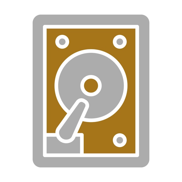 Estilo del icono del disco duro de diseño vectorial