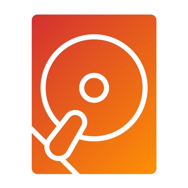 Estilo del icono del disco duro de diseño vectorial