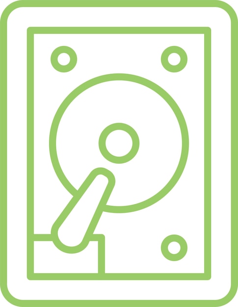 Estilo del icono del disco duro de diseño vectorial