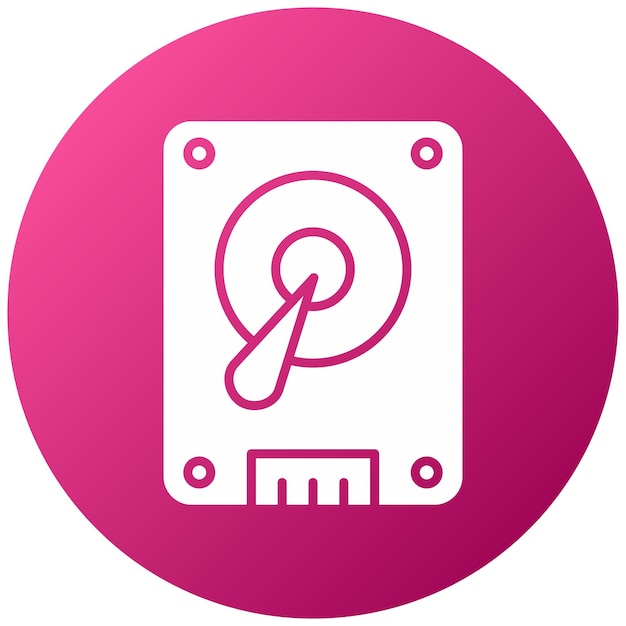 Estilo del icono del disco duro de diseño vectorial