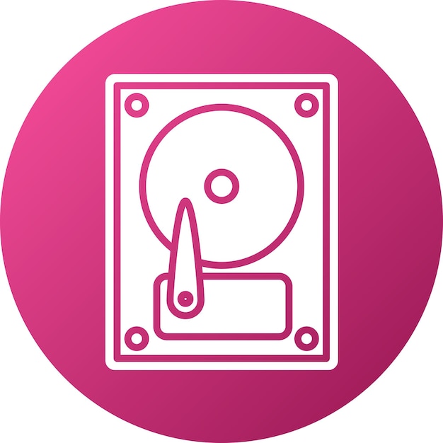 Estilo del icono del disco duro de diseño vectorial