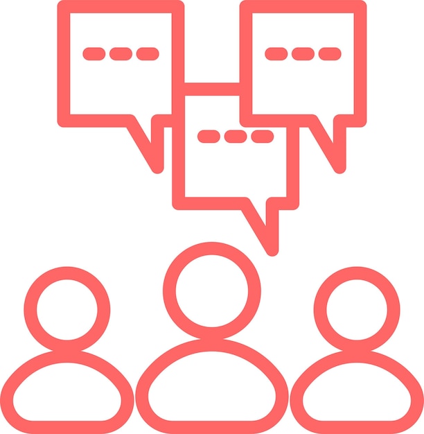 Estilo del icono de discusión de diseño vectorial