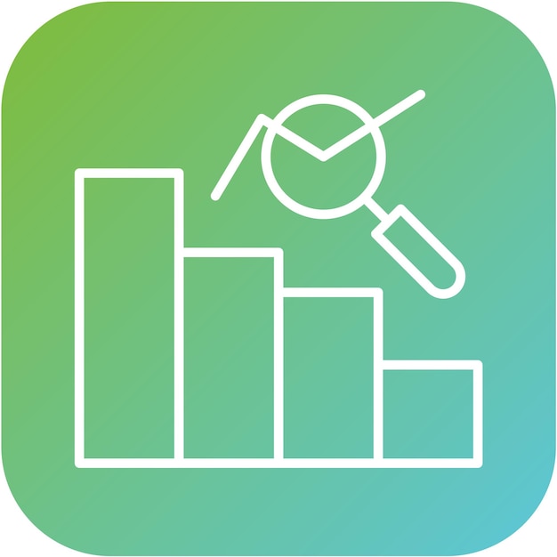 Estilo del icono de diseño de análisis de datos vectorial