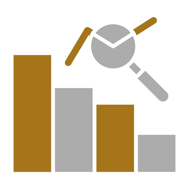 Estilo del icono de diseño de análisis de datos vectorial