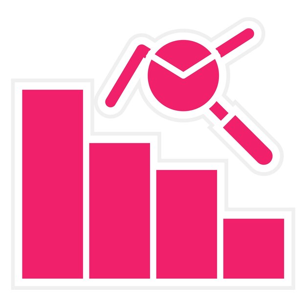 Estilo del icono de diseño de análisis de datos vectorial