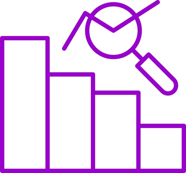 Estilo del icono de diseño de análisis de datos vectorial