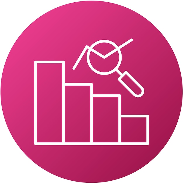 Estilo del icono de diseño de análisis de datos vectorial