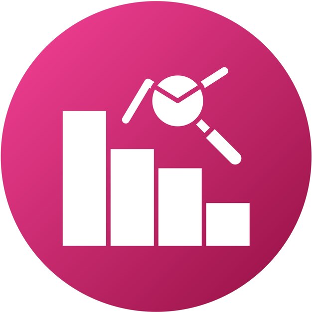 Estilo del icono de diseño de análisis de datos vectorial