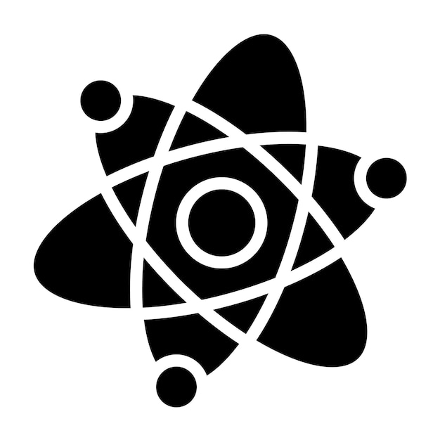 Estilo de icono de diseño de física vectorial