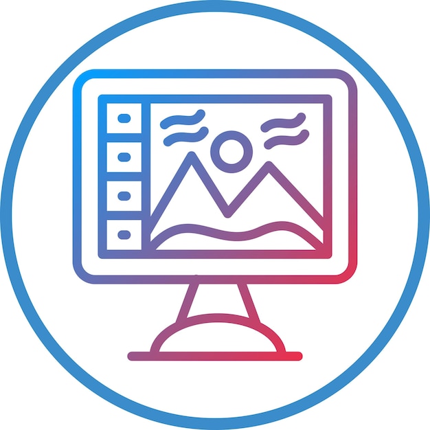 Estilo del icono de diseño gráfico
