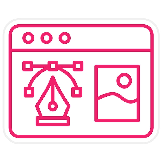 Estilo del icono de diseño gráfico