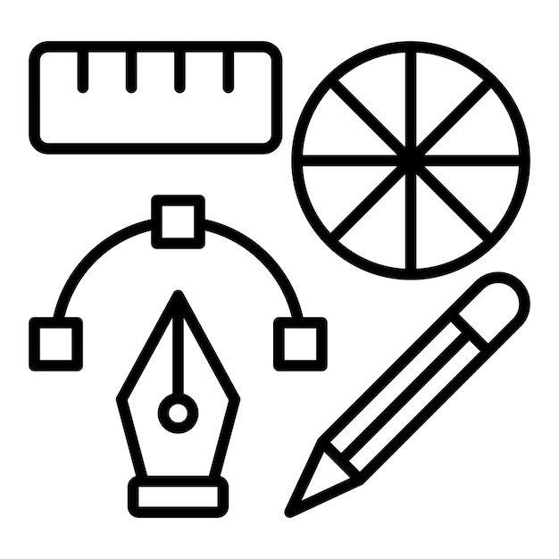 Estilo del icono de diseño gráfico