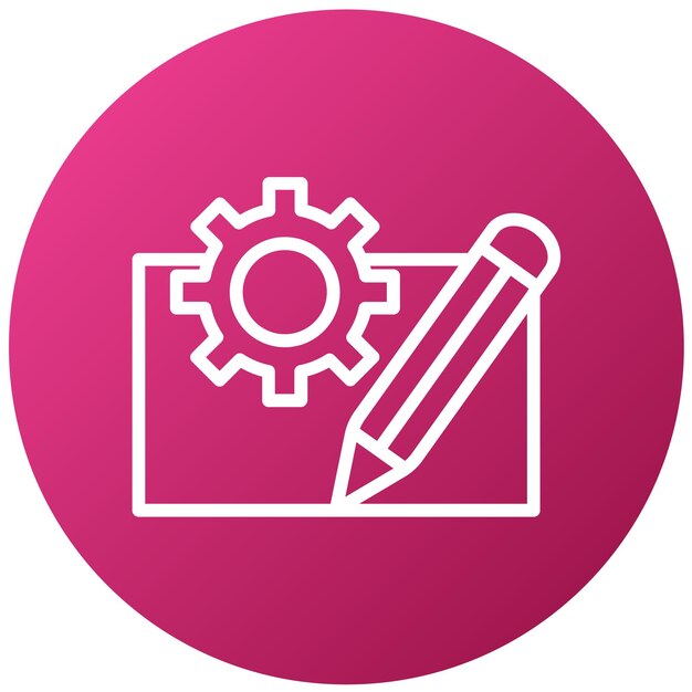 Vector estilo de icono de diseño de ingeniería vectorial