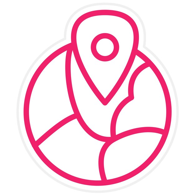 Estilo de icono de diseño de mapas vectoriales
