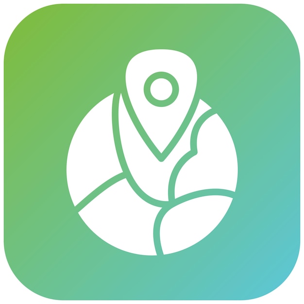 Estilo de icono de diseño de mapas vectoriales