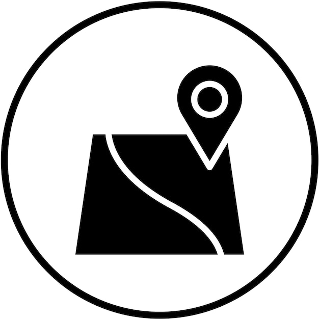 Estilo de icono de diseño de mapas vectoriales