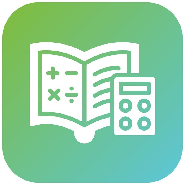 Estilo de icono de diseño de matemáticas vectoriales