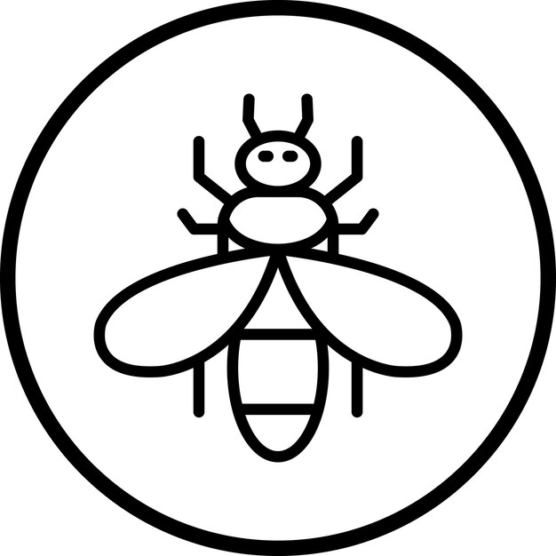 Estilo de icono de diseño vectorial de abeja