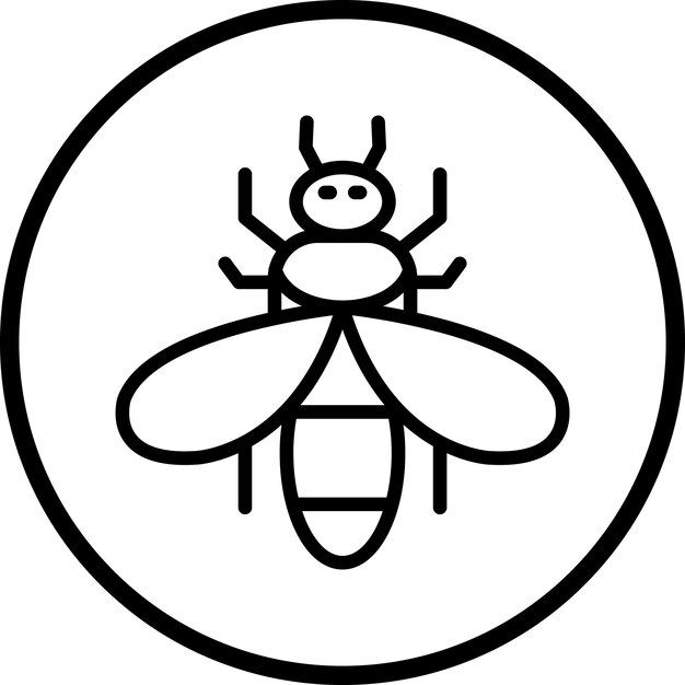 Vector estilo de icono de diseño vectorial de abeja