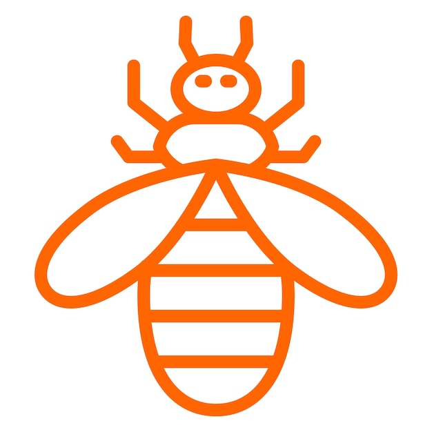 Estilo de icono de diseño vectorial de abeja