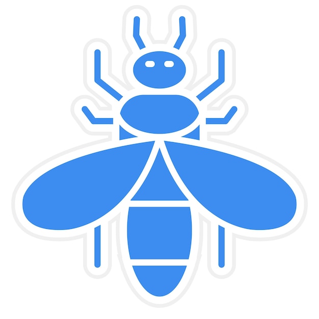 Estilo de icono de diseño vectorial de abeja