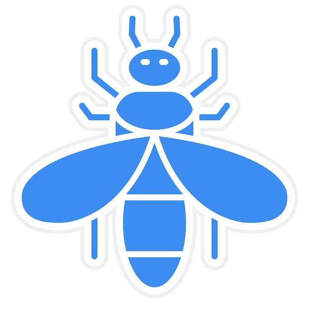 Vector estilo de icono de diseño vectorial de abeja