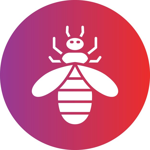 Estilo de icono de diseño vectorial de abeja