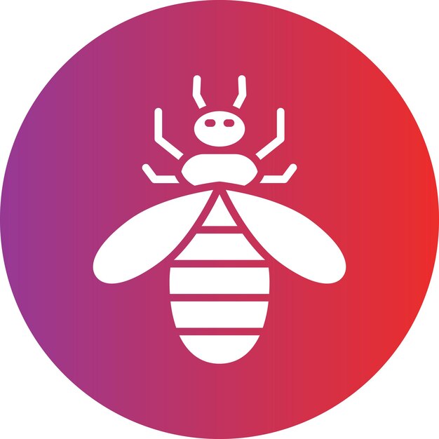 Estilo de icono de diseño vectorial de abeja