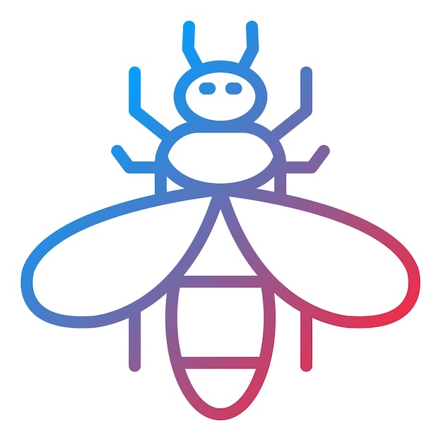 Estilo de icono de diseño vectorial de abeja
