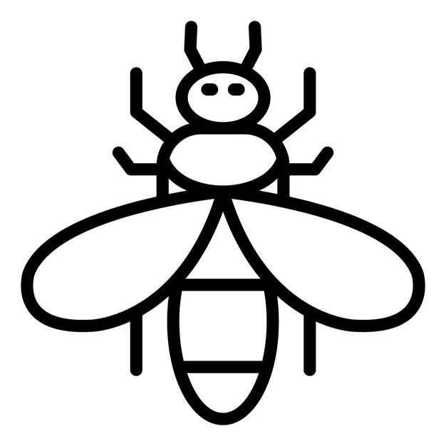 Estilo de icono de diseño vectorial de abeja